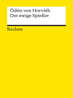 cover image of Der ewige Spießer. Erbaulicher Roman in drei Teilen